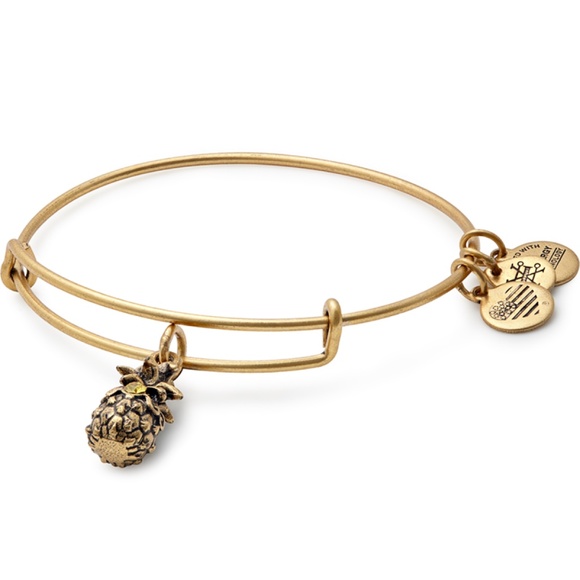 Alex and Ani Jewelry - Alex and Ani Pineapple Charm Bangle